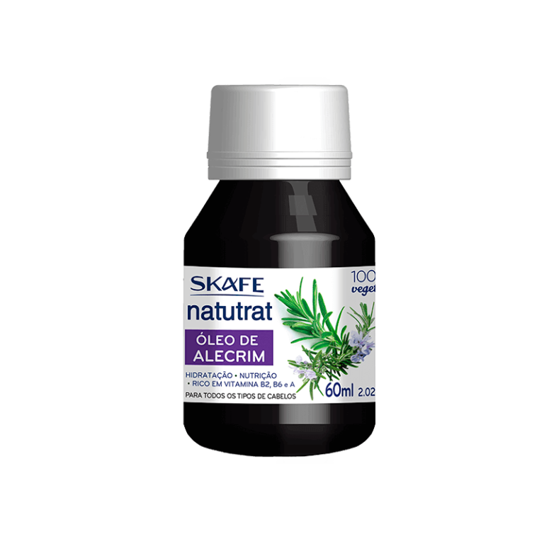 Óleo De Alecrim 100% Vegetal Skafe Natutrat (60ml)